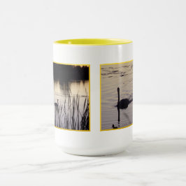 Trumpeter Svanar vid Dusk Stil 2 Mugg