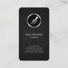 Trumpeter Trumpet Icon Grunge BusinessCard Visitkort