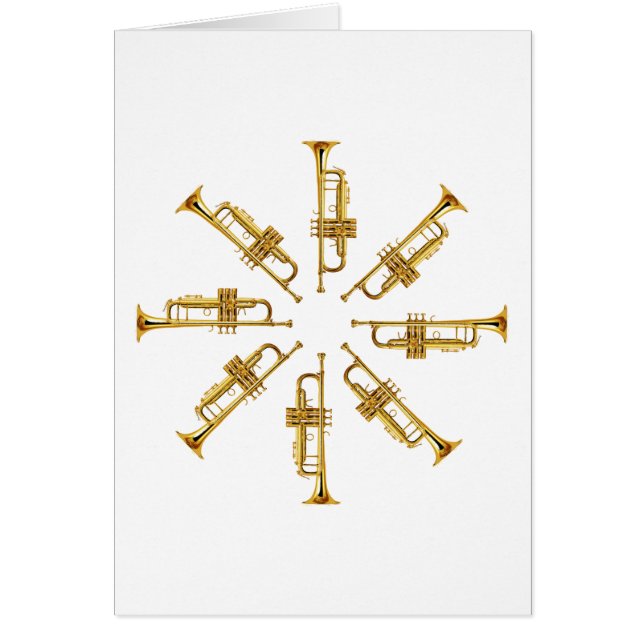 Trumpeters hjul hälsningskort (Framsidan)