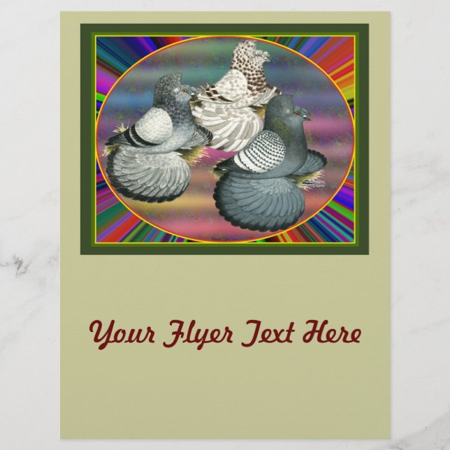 Trumpeters Pigeons Three Reklamblad (Framsidan)