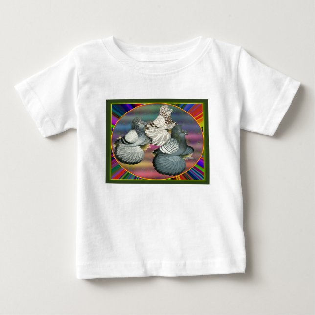 Trumpeters Pigeons Three T Shirt (Framsida)