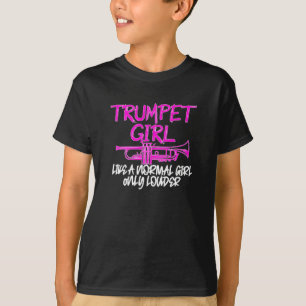 Trumpetflicka som en vanlig flicka t shirt