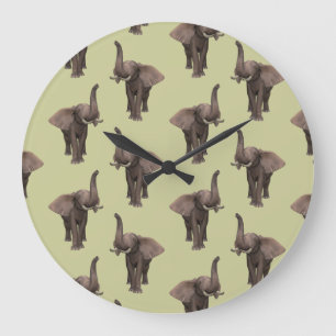 Trumpeting Elephant Stor Klocka