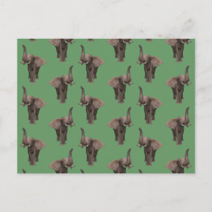Trumpeting Elephant Vykort