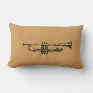 Trumpetjazzcoolan instrumenterar lumbarkudde