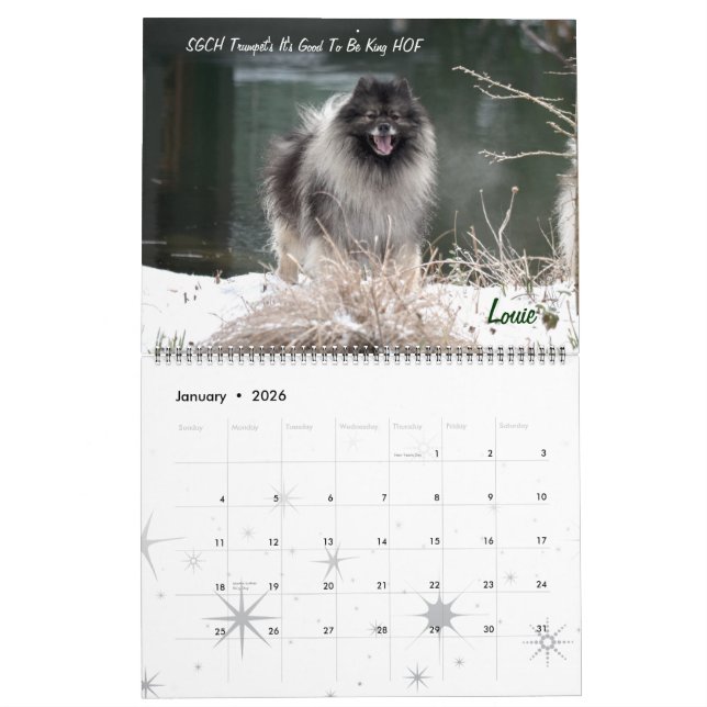 TrumpetKeeshondkalender Kalender (Jan 2026)