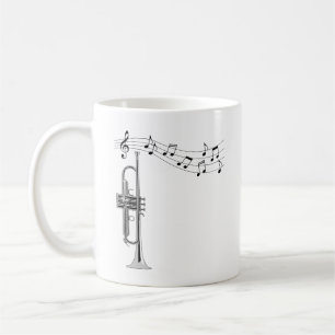 Trumpetmusiker med Musik noter Kaffemugg