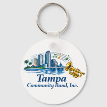 Trumpetnyckelring med TCB-logotyp