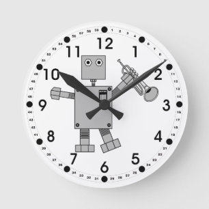 Trumpetrobot Rund Klocka