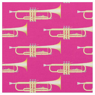 Trumpets Music Musician Room Decor Rosa Tyg