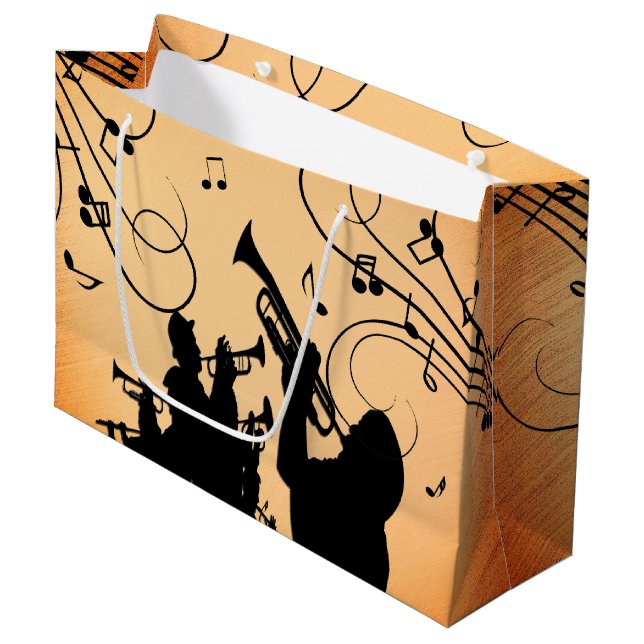Trumpetsektion Jazzmusik Orange Rost (Framsidan Vinklad)