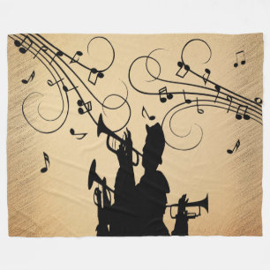 Trumpetsektion Rustik Musik Fleecefilt