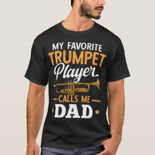 Trumpetspelande pappa trumpetare musikinstrument T Shirt