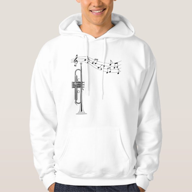 Trumpetspelare Hoodie (Framsida)