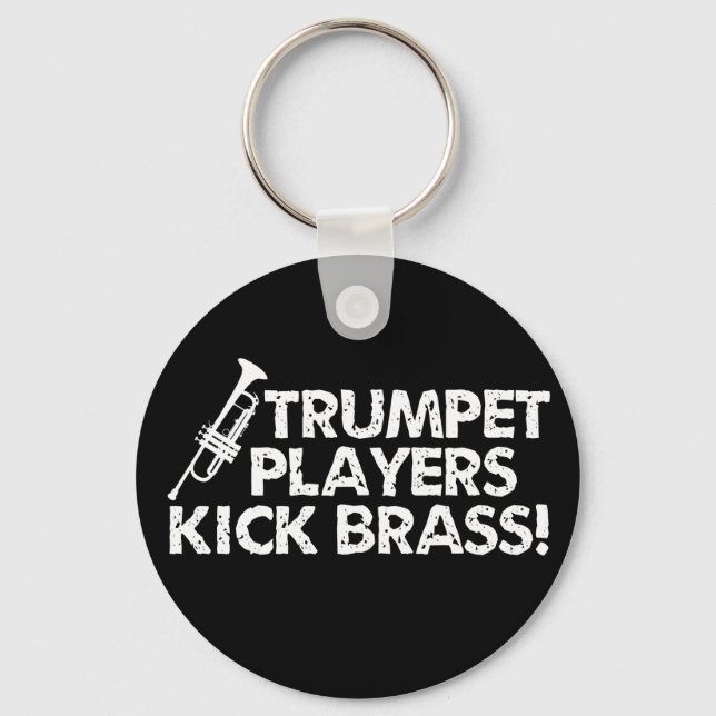 Trumpetspelare Kick Brass! Nyckelring (Framsida)