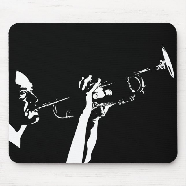 Trumpetspelare Mousepad Musmatta (Framsidan)