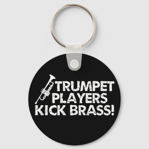 Trumpetspelare sparkar mässing! nyckelring