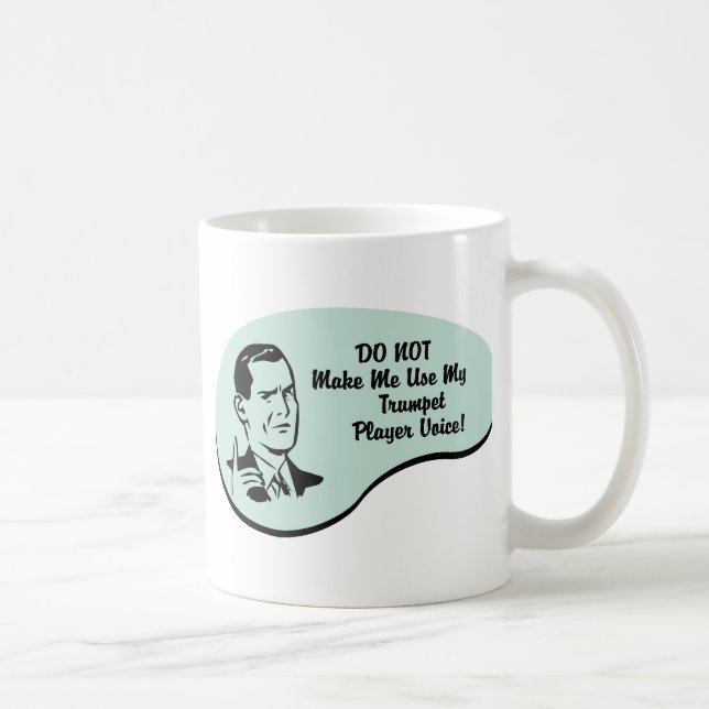 Trumpetspelare uttrycker kaffemugg (Höger)