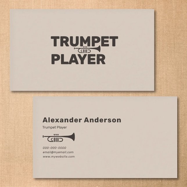 Trumpetspelare Visitkort (Trumpet Player Business Card)