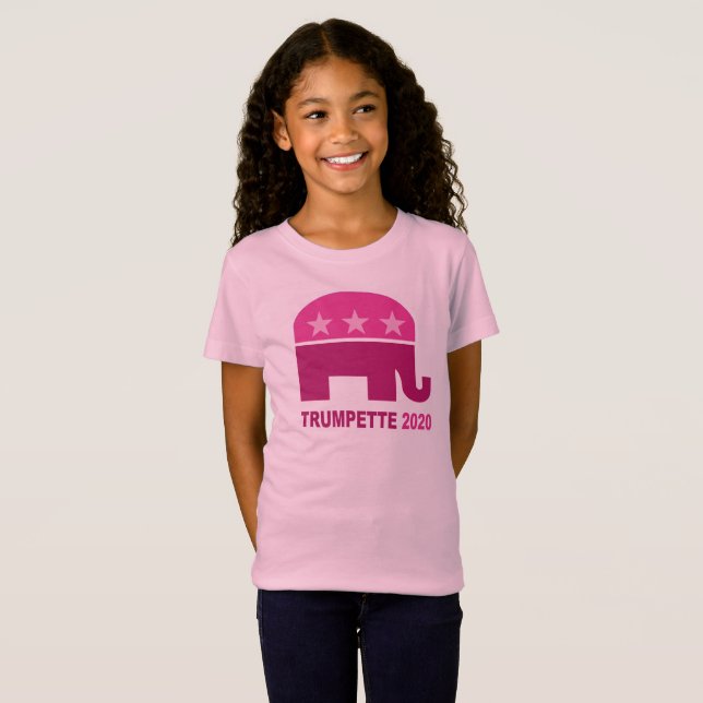 Trumpette Cutie Pro-Trump Kids-kläder T Shirt (Hel framsida)