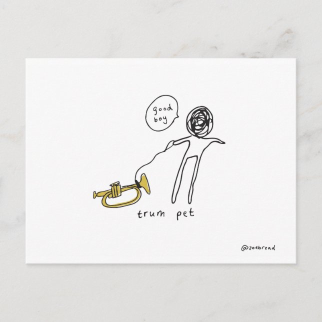 trumpetvykort vykort (Framsida)