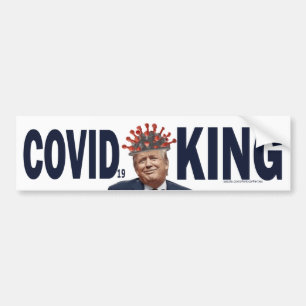 Trumpförebyggande COVID-trumma i Kung, Corona Kun Bildekal