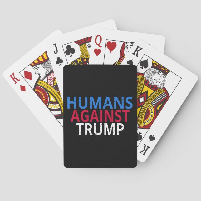 Trumpförebyggande - människor mot trumpeter casinokort (Baksidan)