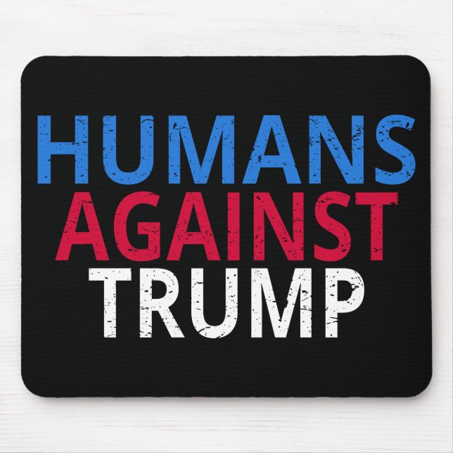 Trumpförebyggande - människor mot trumpeter musmatta (Framsidan)