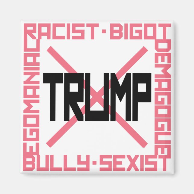 Trumpförebyggande Rosa Magnet (Framsidan)