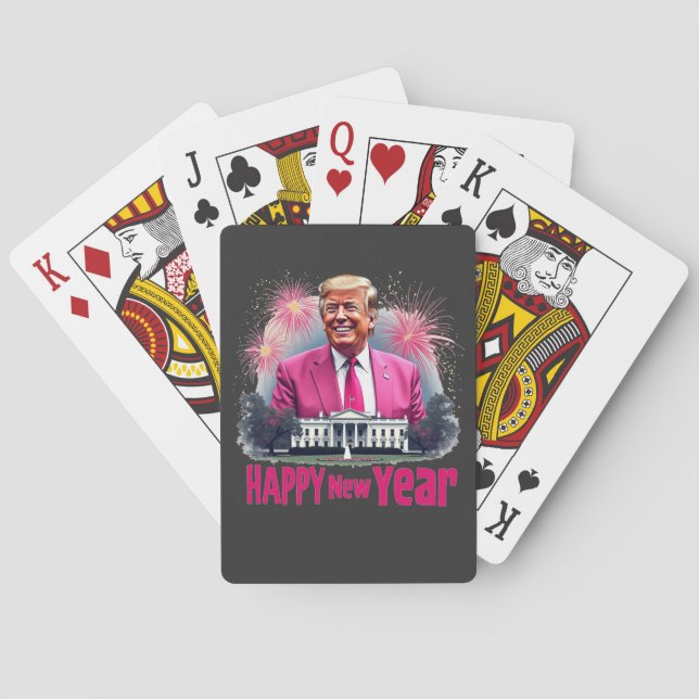 Trumpinvigningsdagen i gott nytt år 2025 casinokort (Baksidan)