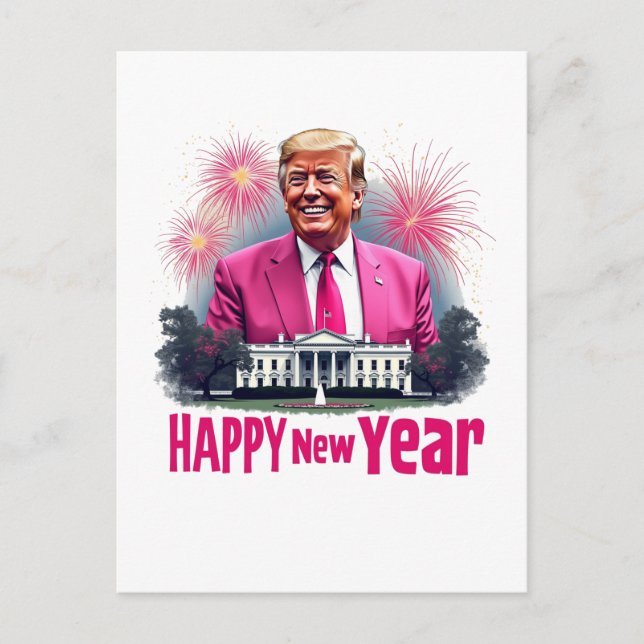 Trumpinvigningsdagen i gott nytt år 2025 inbjudan vykort (Framsida)