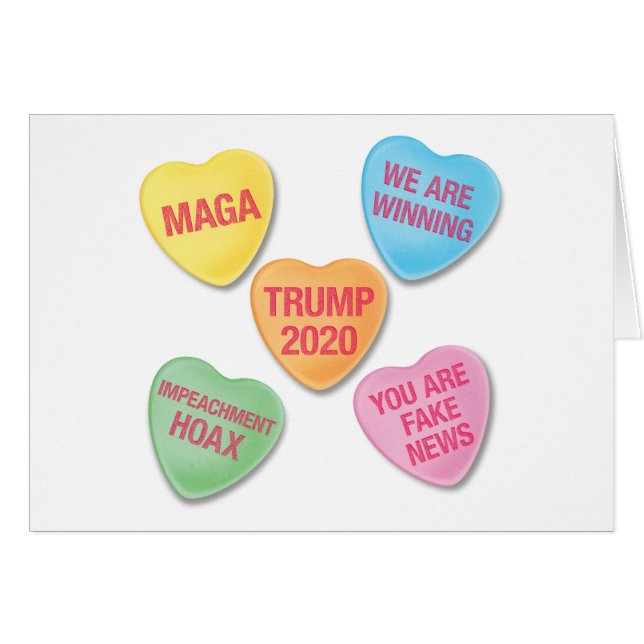 Trumpisms Candy Hearts Valentine Hälsningskort (Framsidan Horizontal)