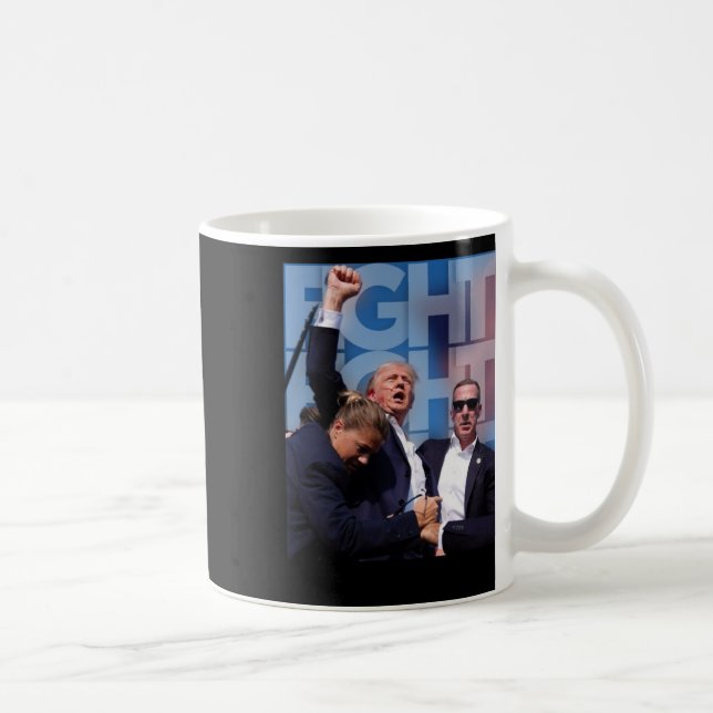 Trumpkampen för Amerika Trump Obesegrad 4 Kaffemugg (Höger)