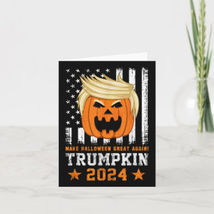 Trumpkin 2024 Usa Gör Halloween Större Igen Roligt Kort