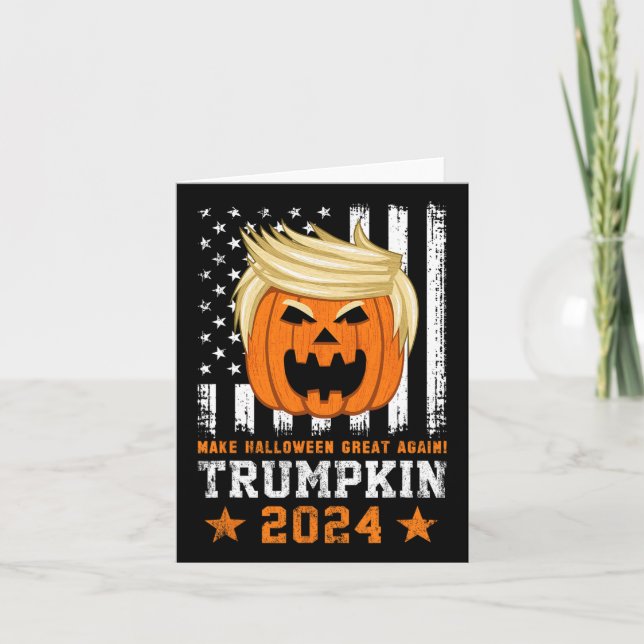 Trumpkin 2024 Usa Gör Halloween Underbart igen lus Kort (Framsida)