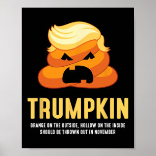 Trumpkin Bajs Roligt Anti-trump Halloween  Poster