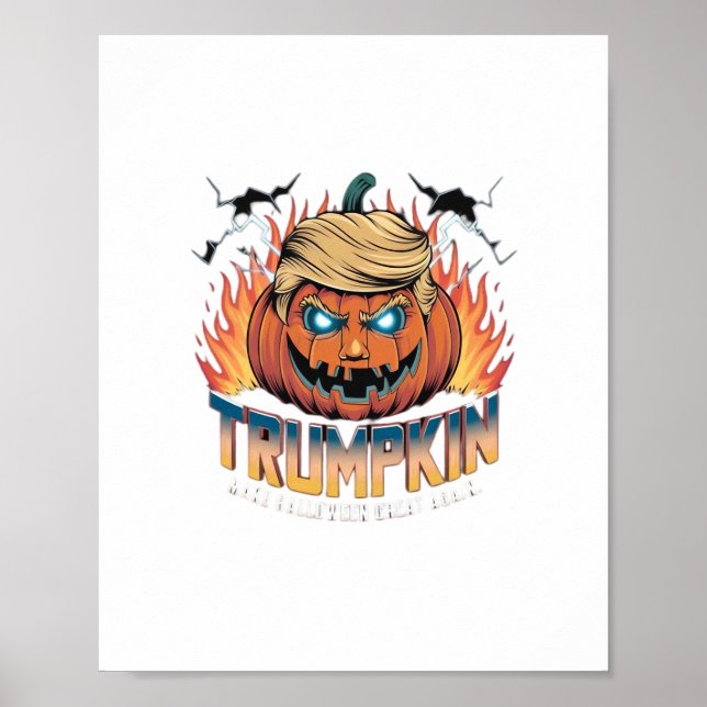 Trumpkin Classic - Spooky Pumpkin Design Poster (Framsidan)