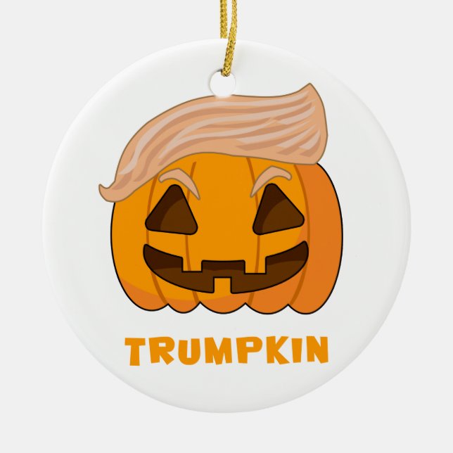 Trumpkin Donald Trump pumpa Julgransprydnad Keramik (Framsidan)