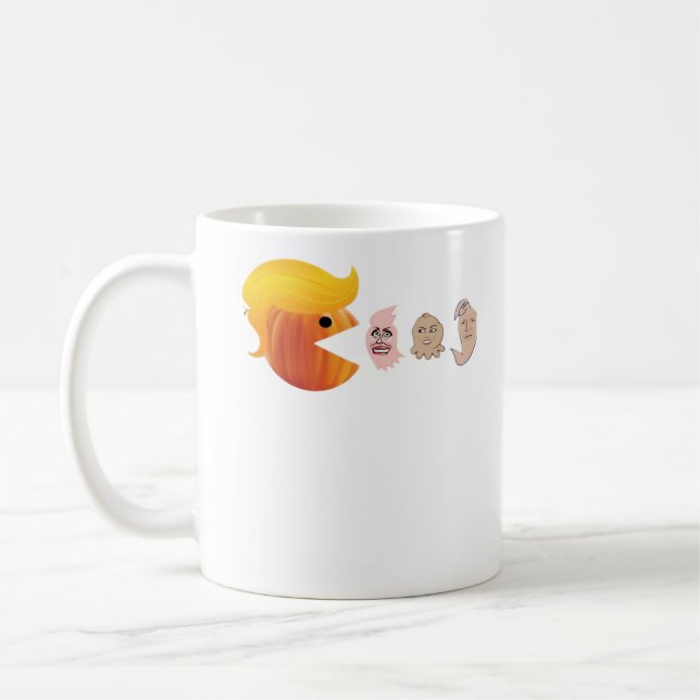 Trumpkin Eating Democracy Classic - Satirical Hall Kaffemugg (Vänster)