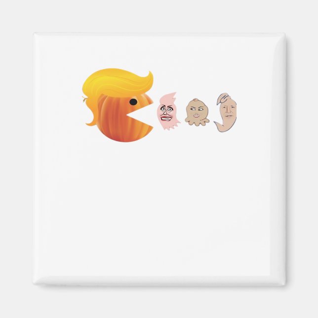Trumpkin Eating Democracy Classic - Satirical Hall Magnet (Framsidan)