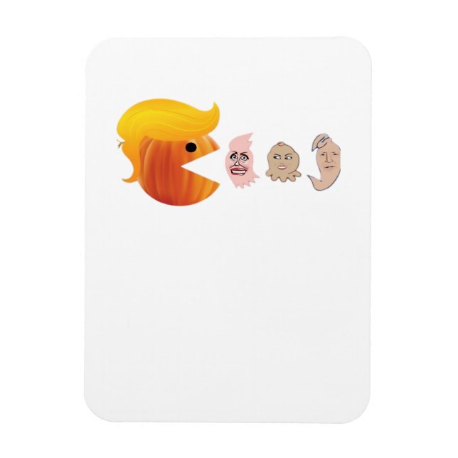 Trumpkin Eating Democracy Classic - Satirical Hall Magnet (Vertikal)