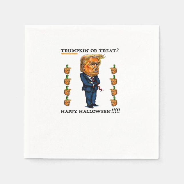 Trumpkin eller treat Classic Pappersservett (Framsidan)