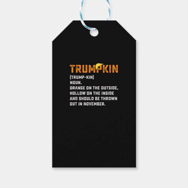 Trumpkin Funny Anti-Pumpkin Presentetikett (Framsidan)