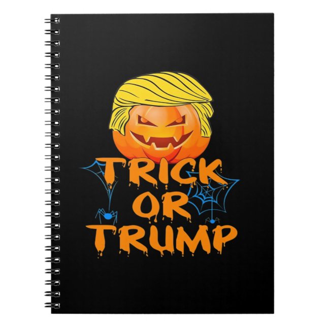 Trumpkin Funny design för Halloween Anteckningsbok (Framsidan)