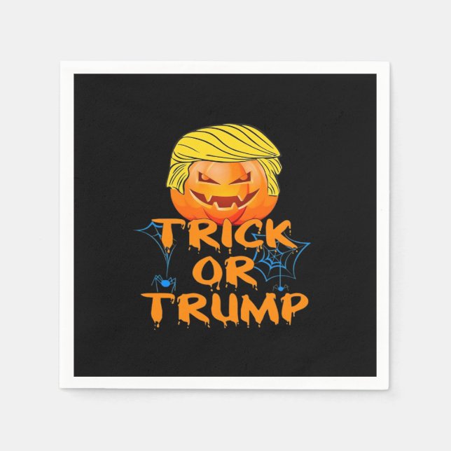 Trumpkin Funny design för Halloween Pappersservett (Framsidan)