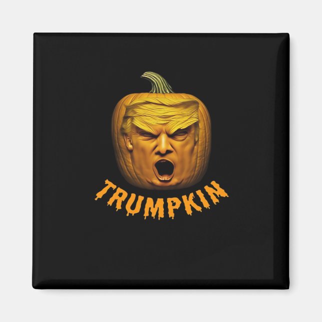 Trumpkin - Funny Donald Pumpkin Halloween Classic Magnet (Framsidan)