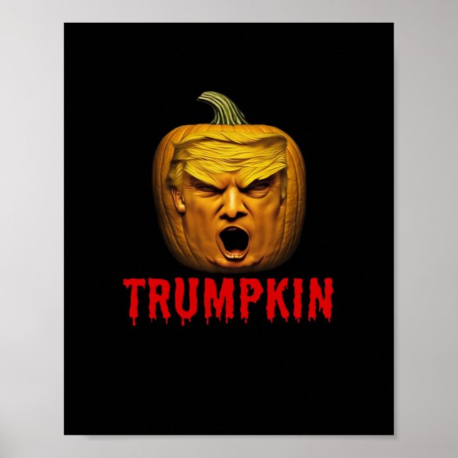 Trumpkin - Funny Donald Pumpkin Halloween Poster (Framsidan)