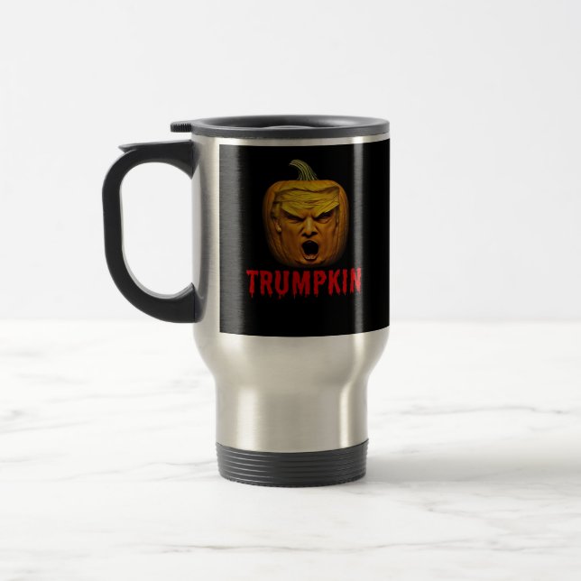 Trumpkin - Funny Donald Pumpkin Halloween Resemugg (Vänster)