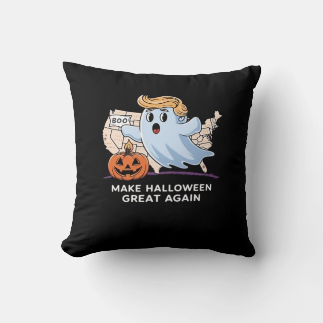 Trumpkin Funny Halloween Boo - Gör Halloween Grea Kudde (Framsida)