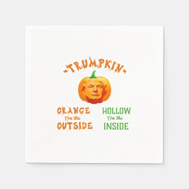 Trumpkin Funny Halloween Classic Pappersservett (Framsidan)